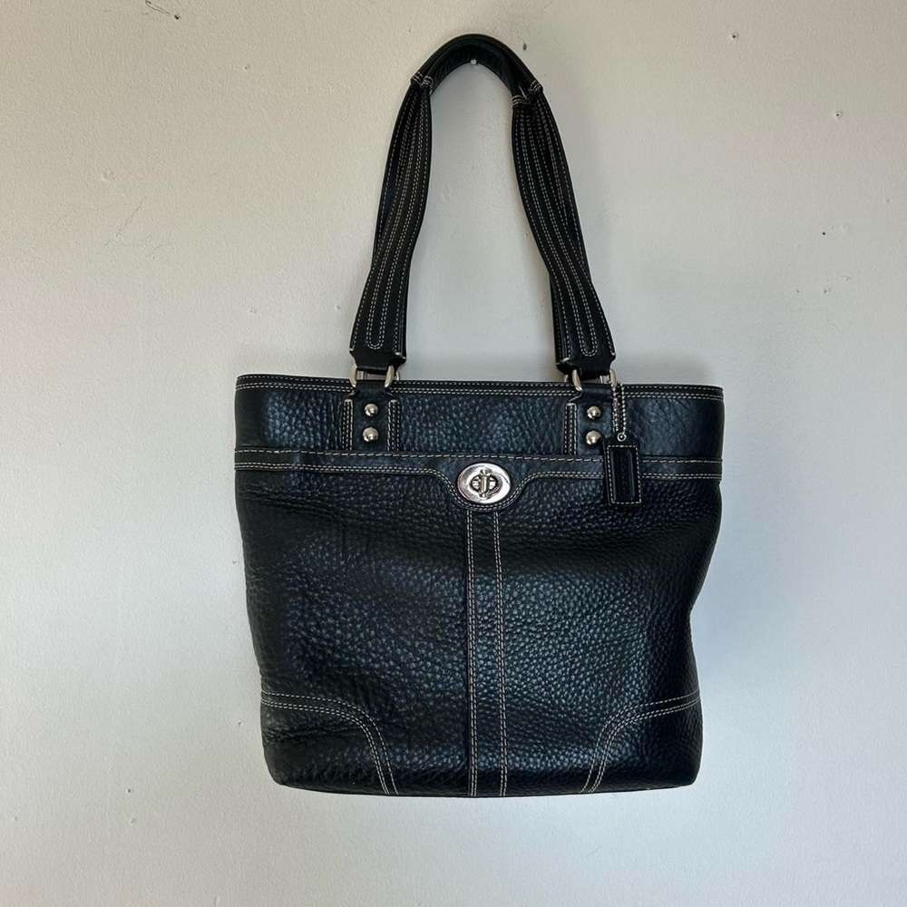Black Leather Coach Bag